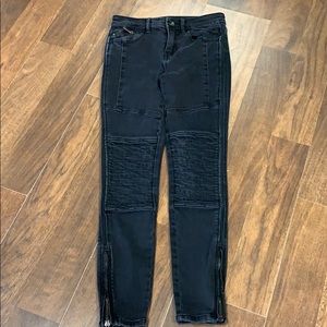 Free people black Moto jeans size 26